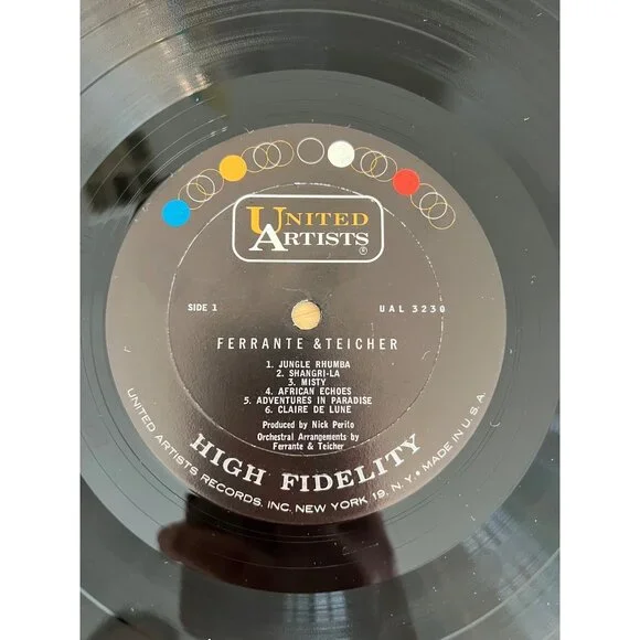 Ferrante & Teicher "Pianos In Paradise" Vinyl Record U A L 3230 Vintage Album - Picture 2 of 4